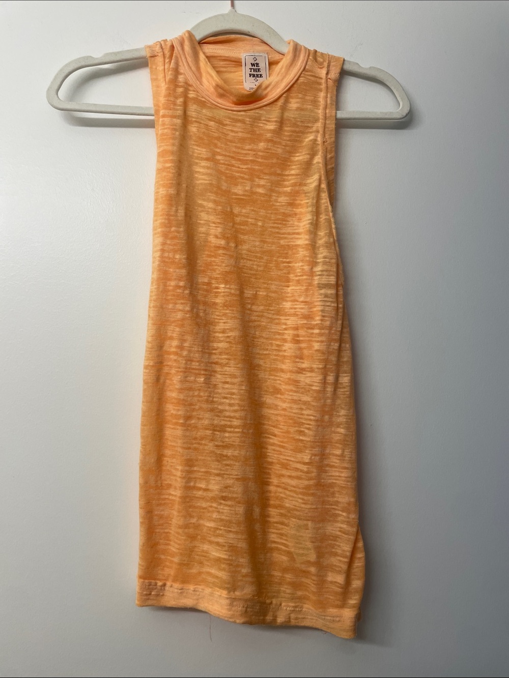 We The Free Peach-Orange Marbled Tank Top